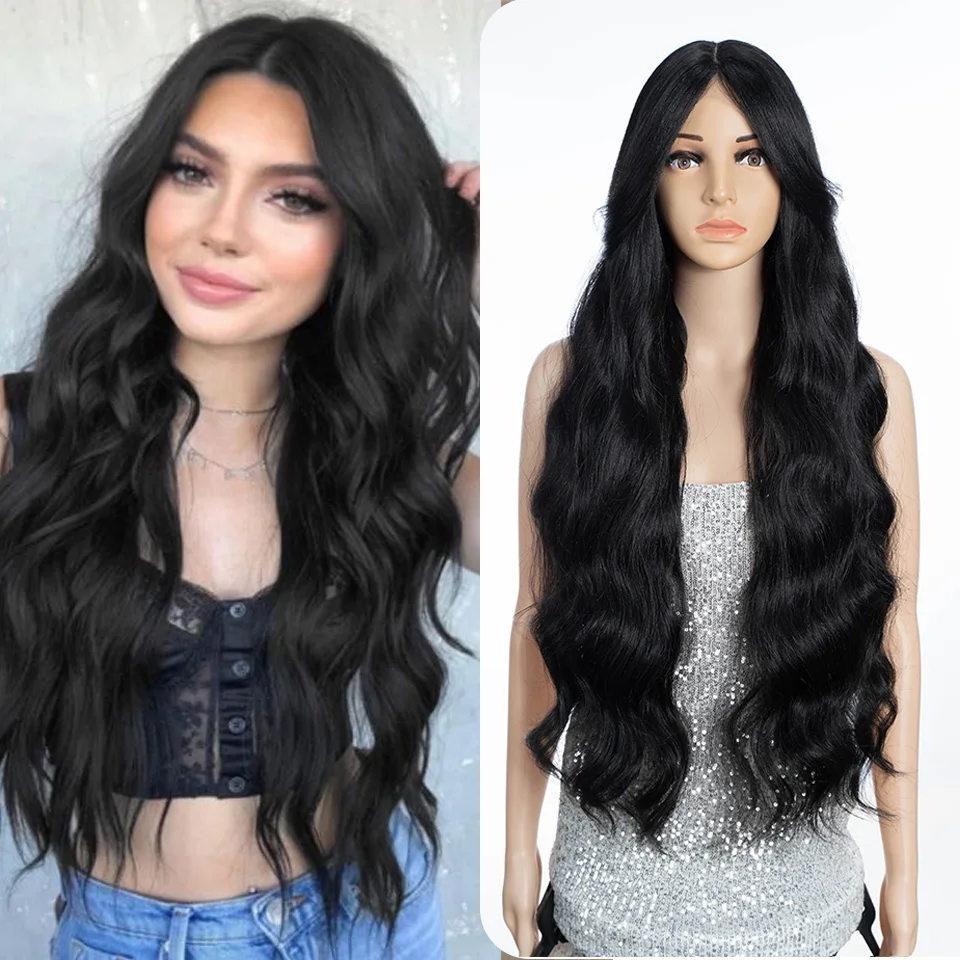 

34 Inch Synthetic Lace Front Wig Body Wave Lace Wig For Women Ginger Red Black Lace Front Wig Blonde Body Wave Cosplay Daily Wig