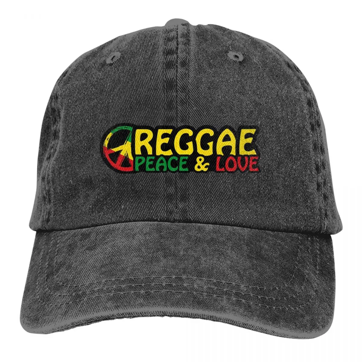 

Reggae Music Peace And Love With Peace Symbol Baseball Caps Peaked Cap Rasta Flag Lion Sun Shade Hats for Men