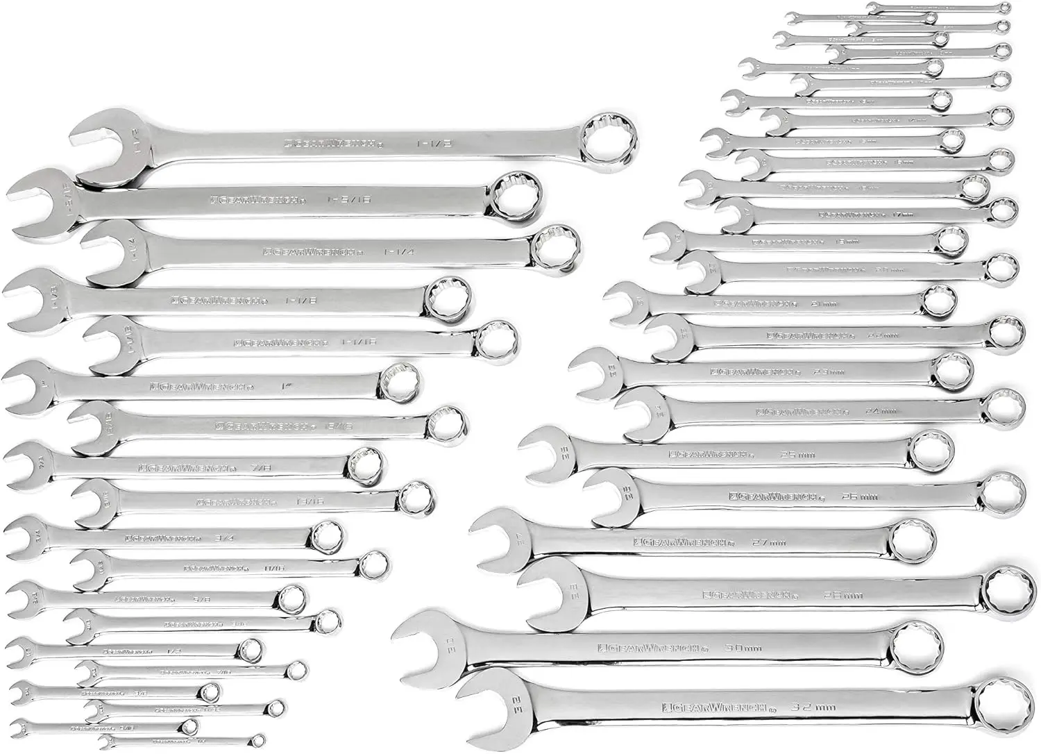 

44 Pc. Master Combination Wrench Set, Metric/SAE - 81919