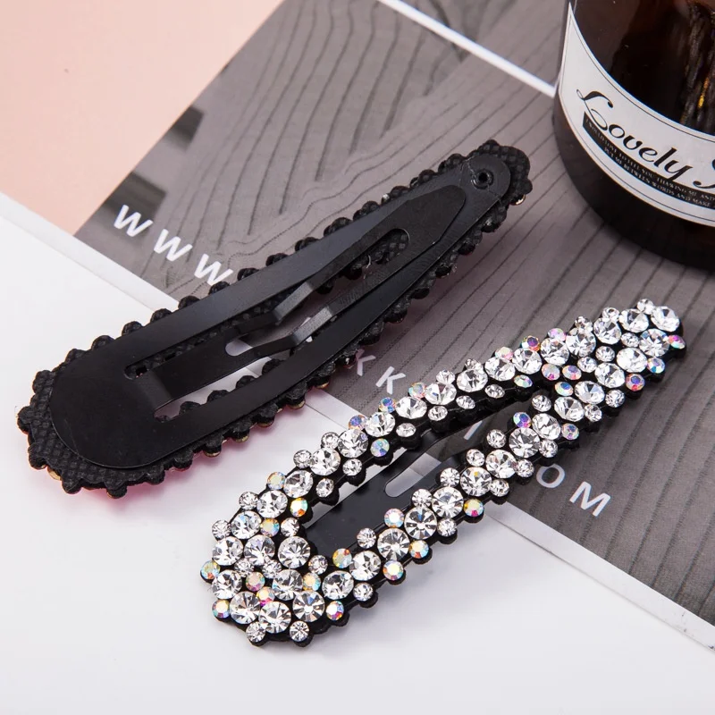 Sparkly AB Crystal Hair Clips Fashion Large Hair Barrettes Wedding  Decorative Bling Czech Diamond Hairpins Handmade Rhinestone Snap Clips Hair