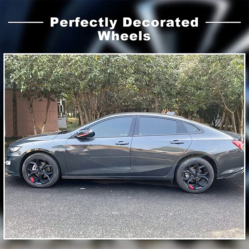 Reflective Car Wheel Rim Stripe Decal Set - 4Pcs Racing Hub Decoration Stickers
