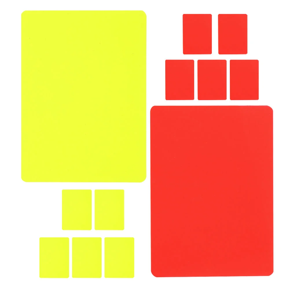 12 Pcs Soccer Balls Referee Red and Yellow Card Cards for Professional Portable