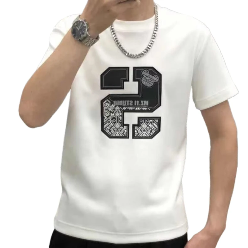 

Men's Short Sleeve Summer Oversized T shirt Emo Comfortable Soft Pure Cotton Graphic Funny Luxury Hoodrich Social Gym Clothing