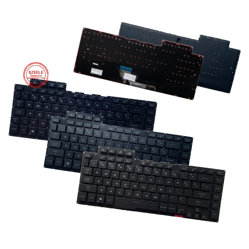 Teclado dos Eua para Asus Rog Zephyrus Gu502 Gu502g Gu502gu Gu502gv Ga502 Gx502 Gm502 Rgb Retroiluminado Jogos Novo