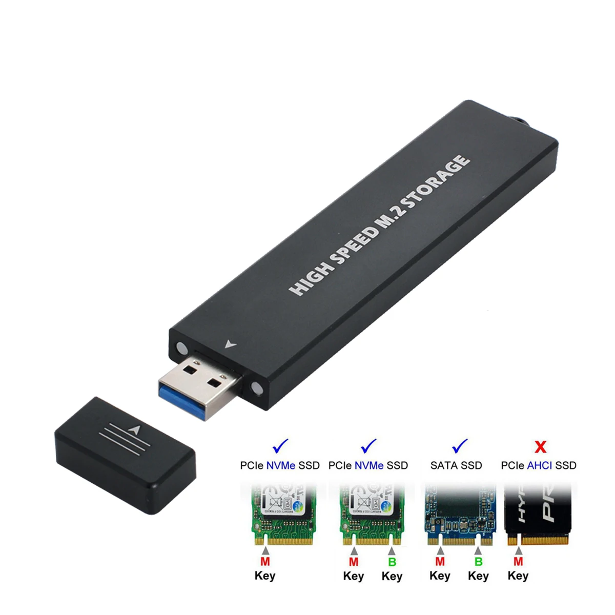 

CY Chenyang USB 3.0 to NVME M-key M.2 NGFF SATA SSD External PCBA Case Conveter Adapter RTL9210B Chipset
