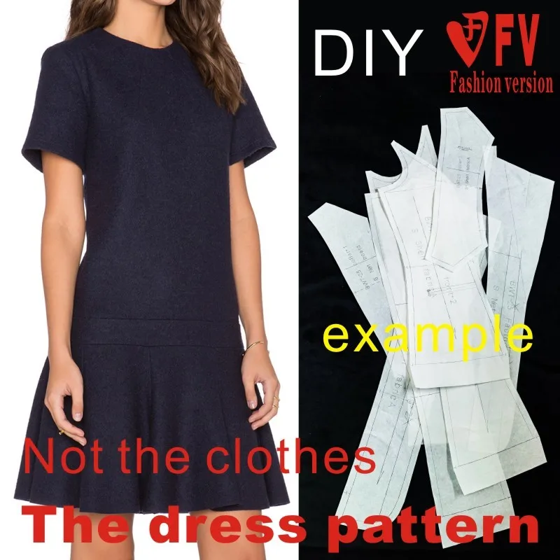 Clothing DIY The dress Dresses Sewing Pattern cutting drawing Dress Sewing Template BLQ-265