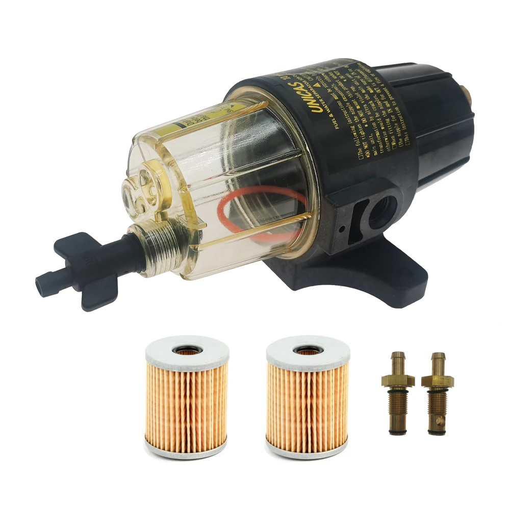 Uf10k Fuel Filter / Water Separator Assembly Clear Bowl For Outboard