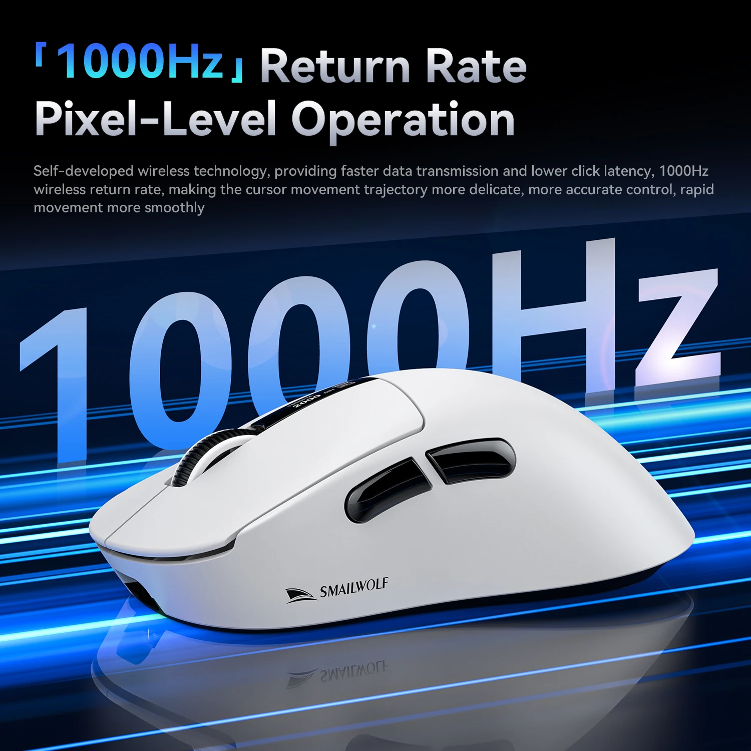 Wireless Gaming Mouse M6 Ergonomic Adjustable DPI Wired 2.4G/Bluetooth High Precision Rechargeable
