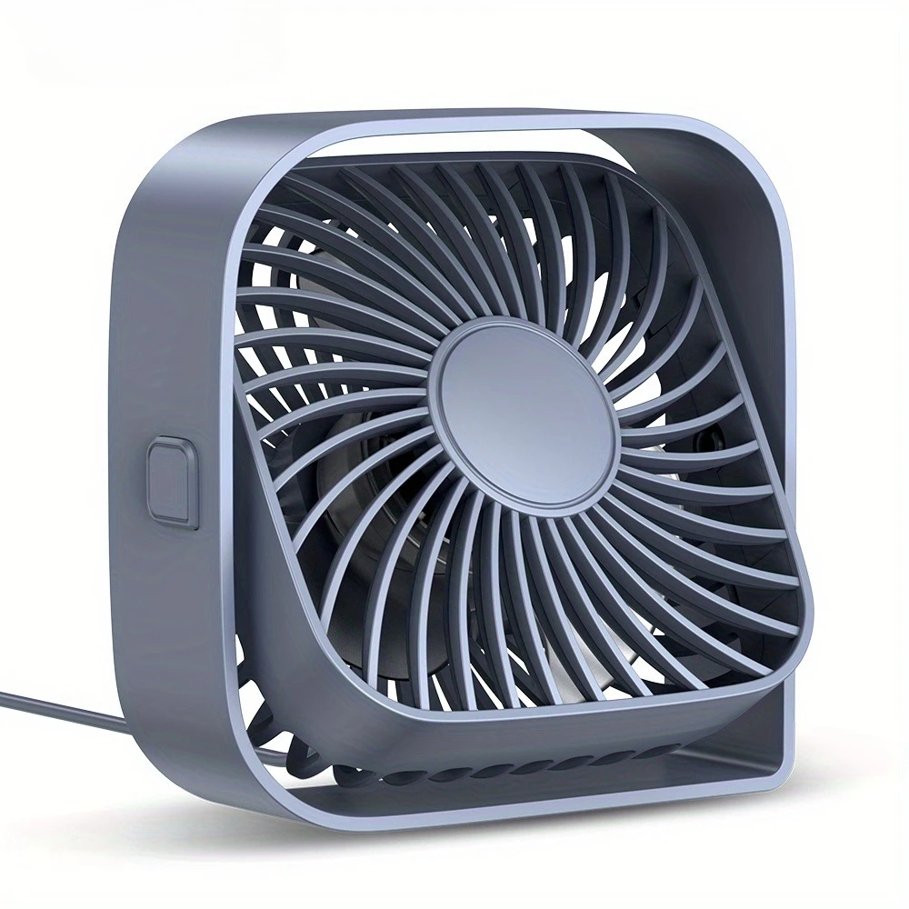 Compact USB Mini Portable Fan with 360° Adjustable Head and Quiet Multi-Speed Settings