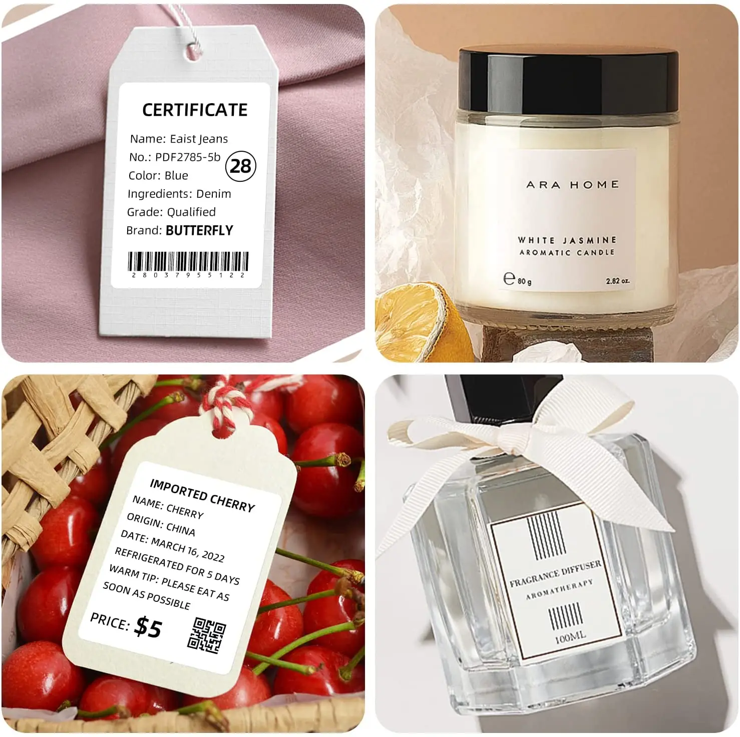 10 Rolls Niimbot B1 B21 B3S Thermal Lable Tape 5 Rolls 40mm 50mm Price Label Maker Sticker for Niimbot Printer Waterproof Paper