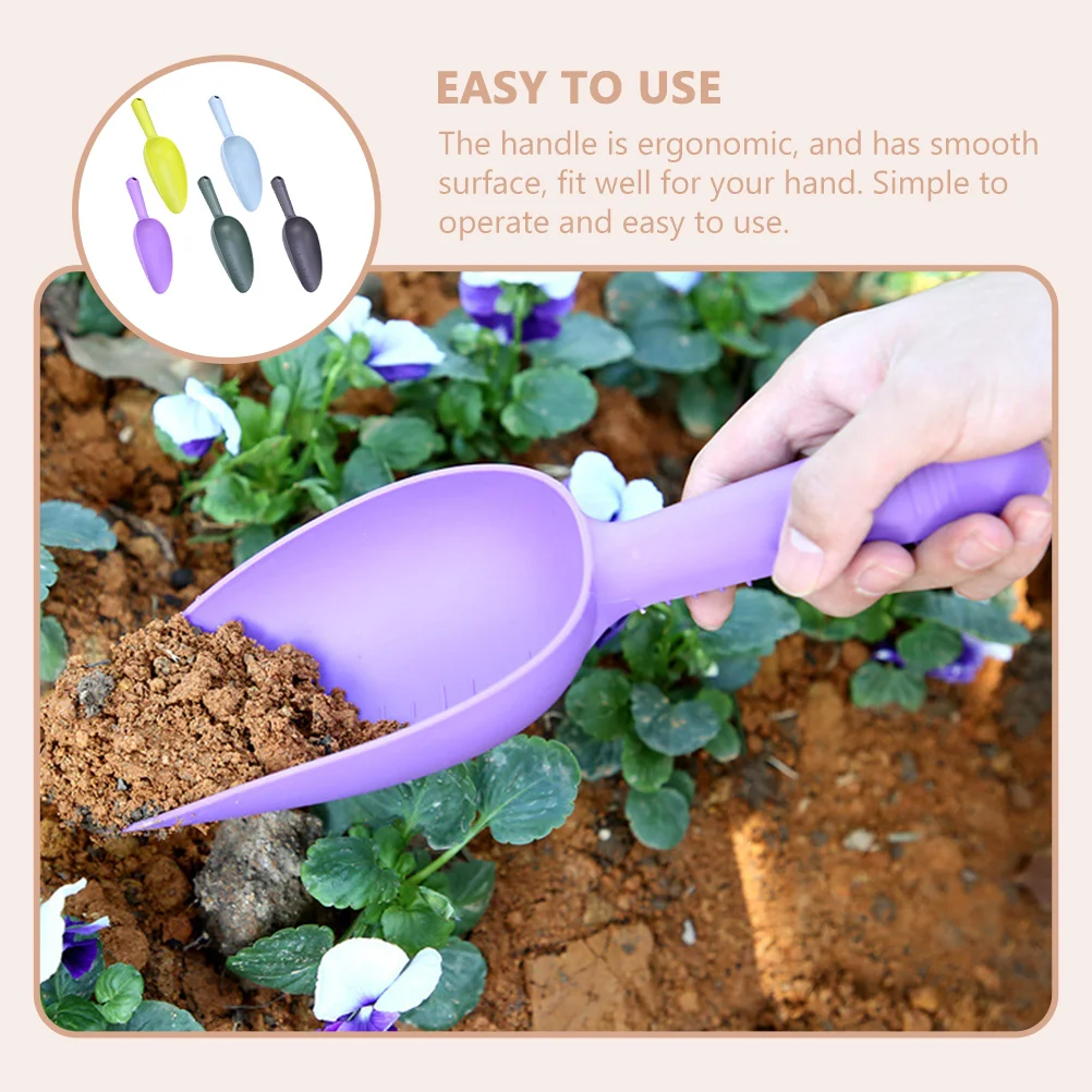 5 Pcs Garden Trowel Set Multicolor Ergonomic Handle Lightweight Digging Transplanting Soil Shovels Gardening Tools