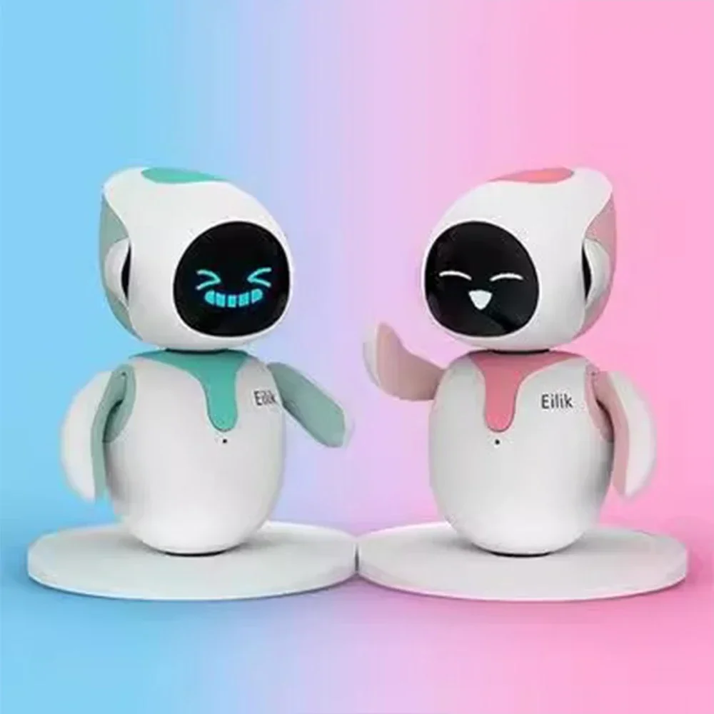 Eilik Duo (ピンク+ブルー) 可愛い表情豊かなペットロボット