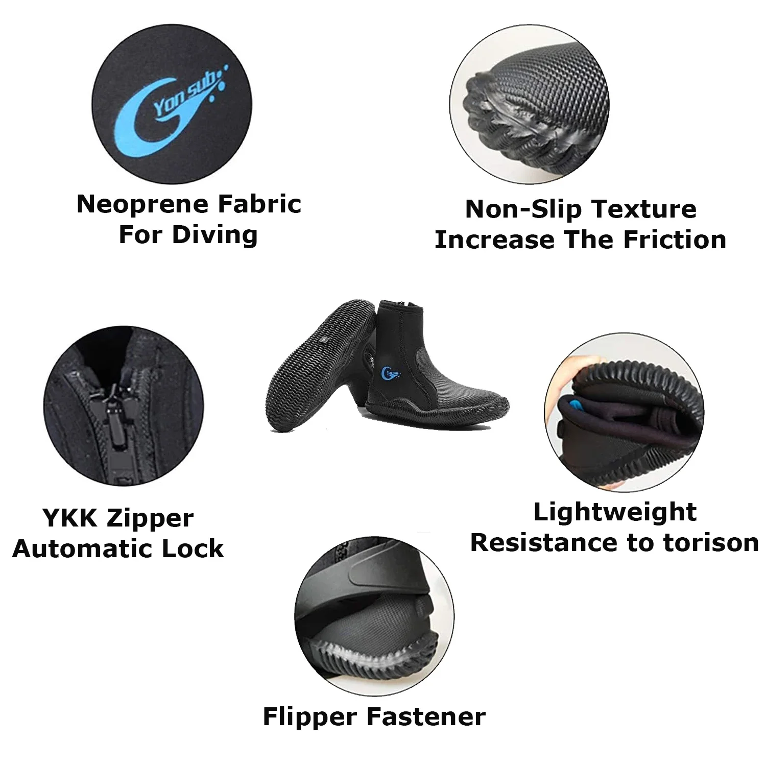 5MM rubber diving boots slip waterproof shoes for wetsuit  fishing snorkeling,warming swimming 5