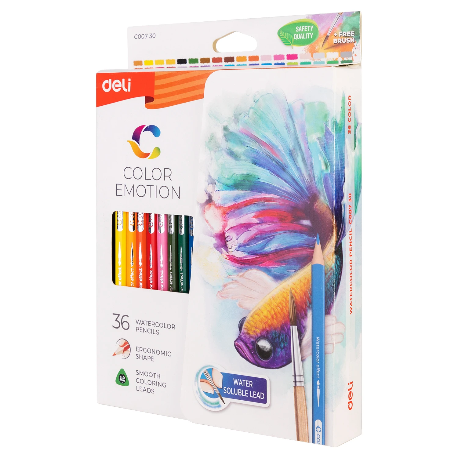 Deli Watercolor Pencil 12 / 24 / 36 Colores Drawing Pen Art Set Children Kids Painting Sketching Water Color Pencil Kit 3