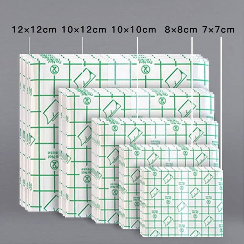 100pcs/lot Large Square  Curved Transparent PU Patches Adhesive Plaster Waterproof Wound Healing Dressing Tape Bandages 3
