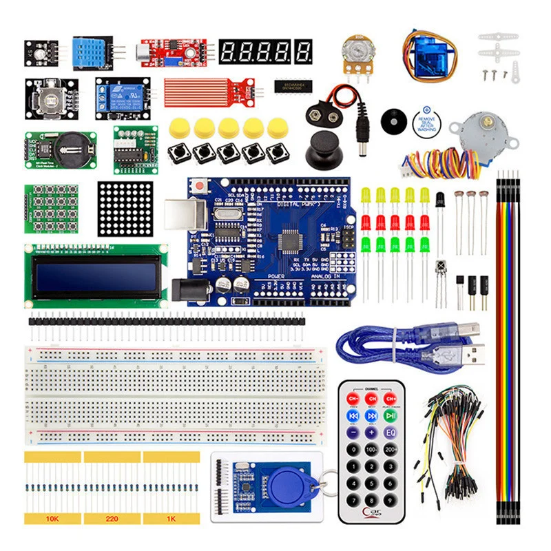 최신 RFID 스타터 키트, Arduino UNO R3 업그레이드 버전, 학습 스위트, 소매 상자 포함