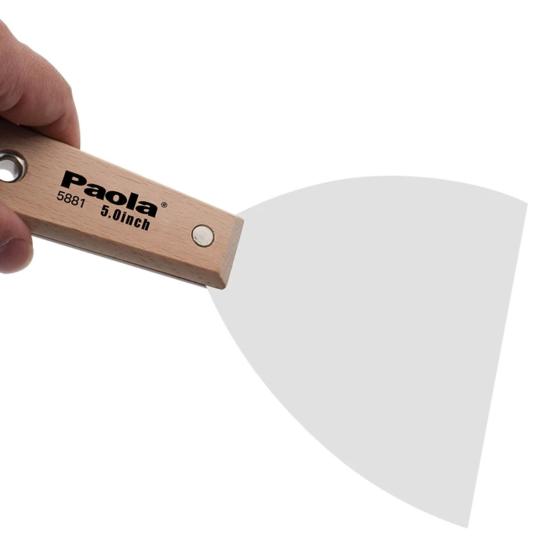 Paola Wood Handle 5-inch Stainless Steel Putty Knife Scraper