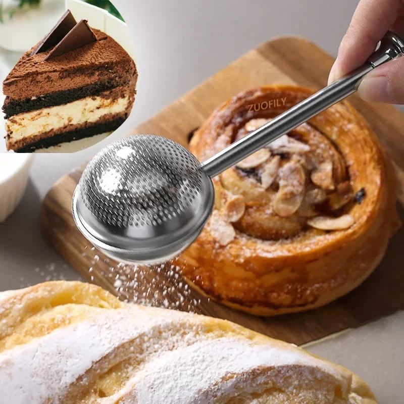 Flour Sifter Shaker Spoon For Sugar Spices 304 Stainless Steel Kitchen Tool