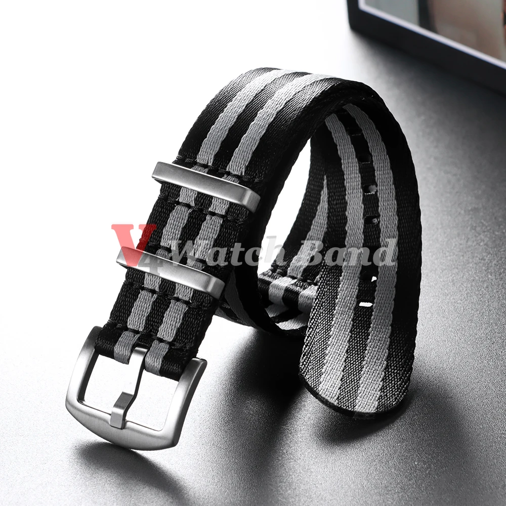 Extra-Long 330mm Nylon Watch Strap in Multiple Widths for Military Style Watches
