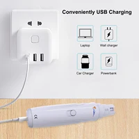 Dog Nail Grinder USB Rechargeable Electric Pet Paws Clipper & Trimmer Painless Paws Grooming Quiet 2-Speed Dog Nail File 6