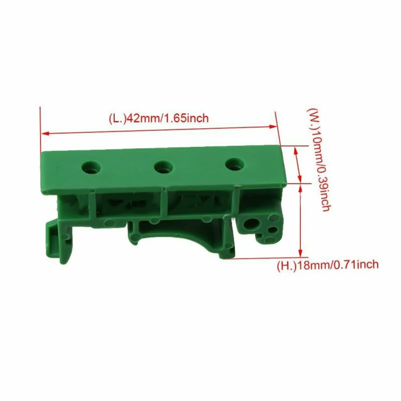 10pcs DIN 35 Rail Adapter DRG-01 PCB Mount Holder Circuit Board Mounting Bracket Circuit Board Multi Tools Hole Pitch