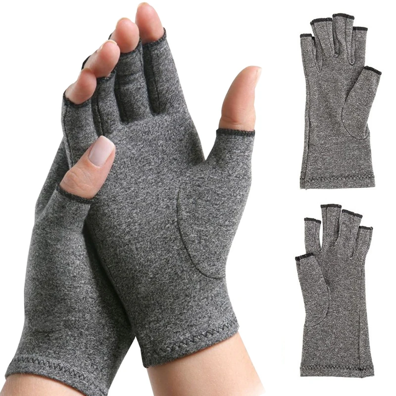 1pair Arthritis Gloves Silicone Anti-slip Rehabilitation Fingerless Gloves Anti Arthritis Therapy Gloves Wrist Support Wristband 1pc anti slip stroke hemiplegia hand training rehabilitation auxiliary gloves