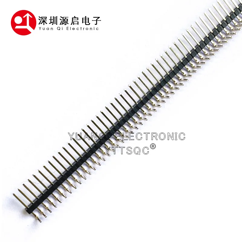10pcs 1x50P 1.27mm RA 핀 헤더 0.05 PCB 직각 남성 헤더 분리형 90D 단일 행 황금 도금 스트립 커넥터