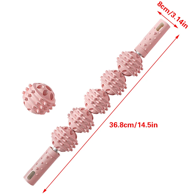 Massage Roller Ball Muscles Relaxation Whole Body Massage Stick Yoga Fitness Wolf Tooth Fascia Stick