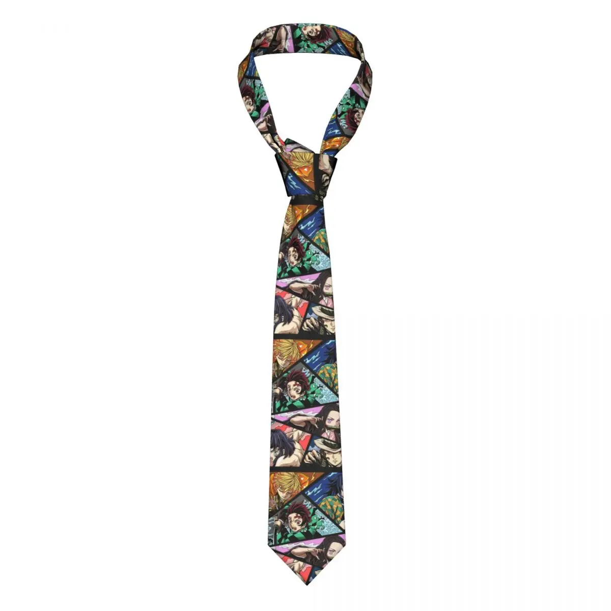 Běs přemožitelka kravata muži ženy štíhlý polyesterová 8 cm klasický kimetsu ne yaiba krk přivázat pro pánská denně nést cravat podnikání
