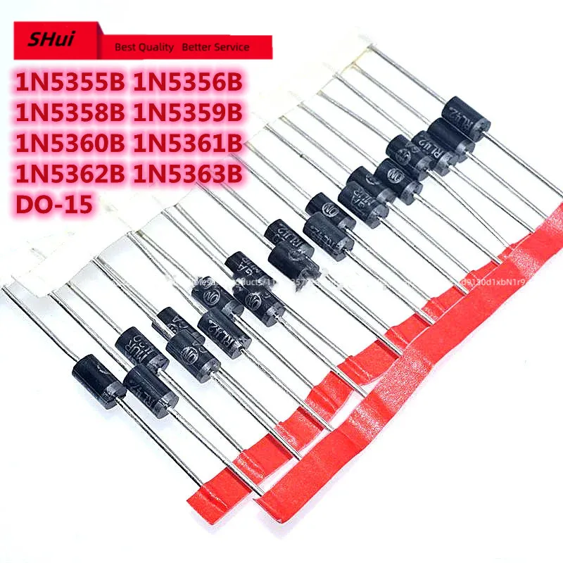 Zener diode 5W 18V-30V 1N5355B-1N5363B DO-15 50PCS