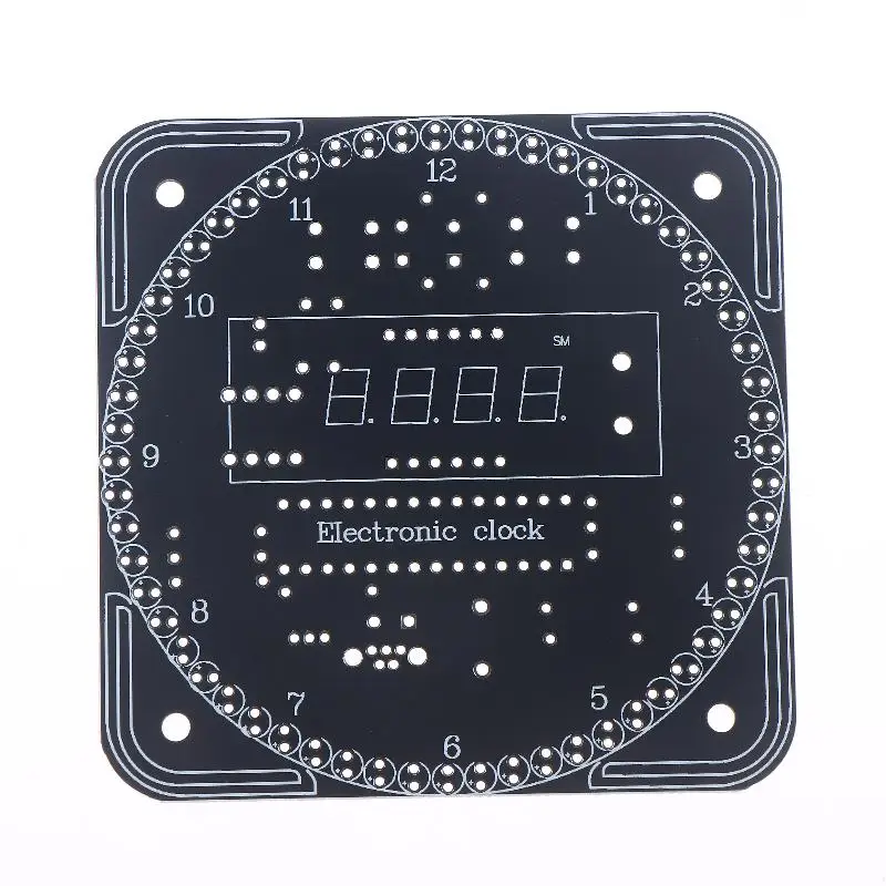 DIY Rotating LED Electronic Digital Clock Kit Light Controlled Temperature Display LED Digital Time Display Soldering Practice