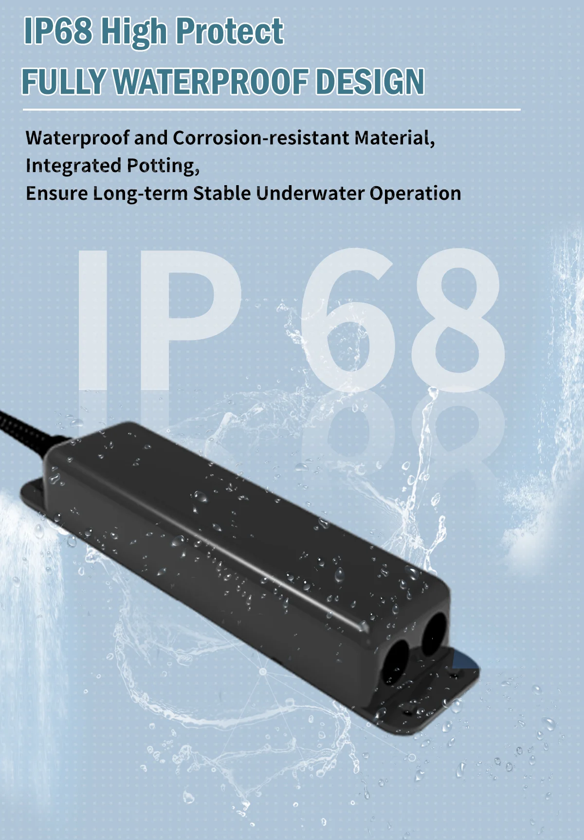 Ultrasonic Flow Meter IP68 for Pipeline Manhole Deep Level Water Level Gauging S
