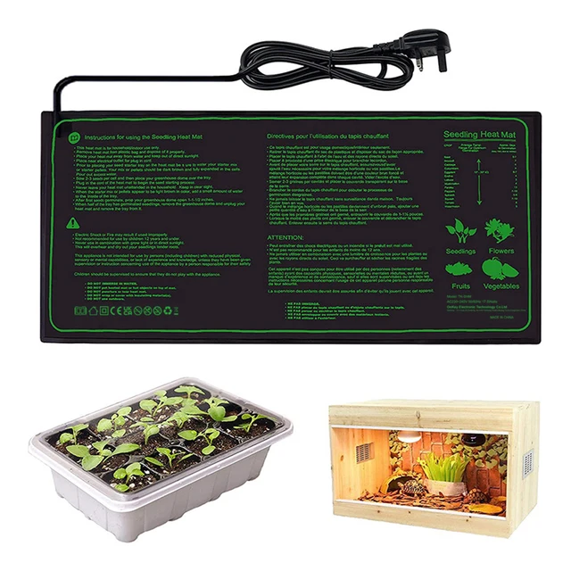 Palánta Melegítő Szőnyeg Növényi Vetőmag Csírázó Pad Hidroponikus Meleg Dugó Klónindító Párnák Erős Tapadást Digitális Termosztáttal - Image 4