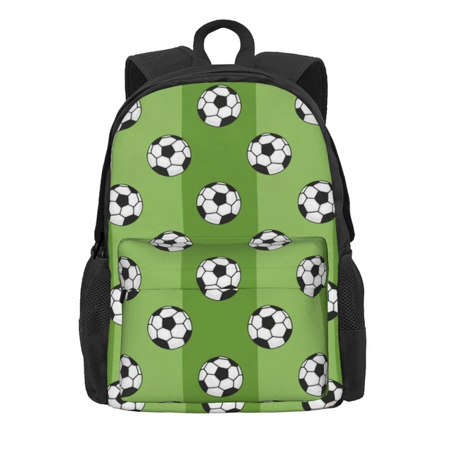 Mochila escolar con estampado de fútbol para niño y adolescente