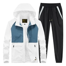 

Fashion Sports Set Young Men's Spring and Autumn Outdoor Morning Running Mountaineering Clothing Casual Jacket Sports Casual Pan