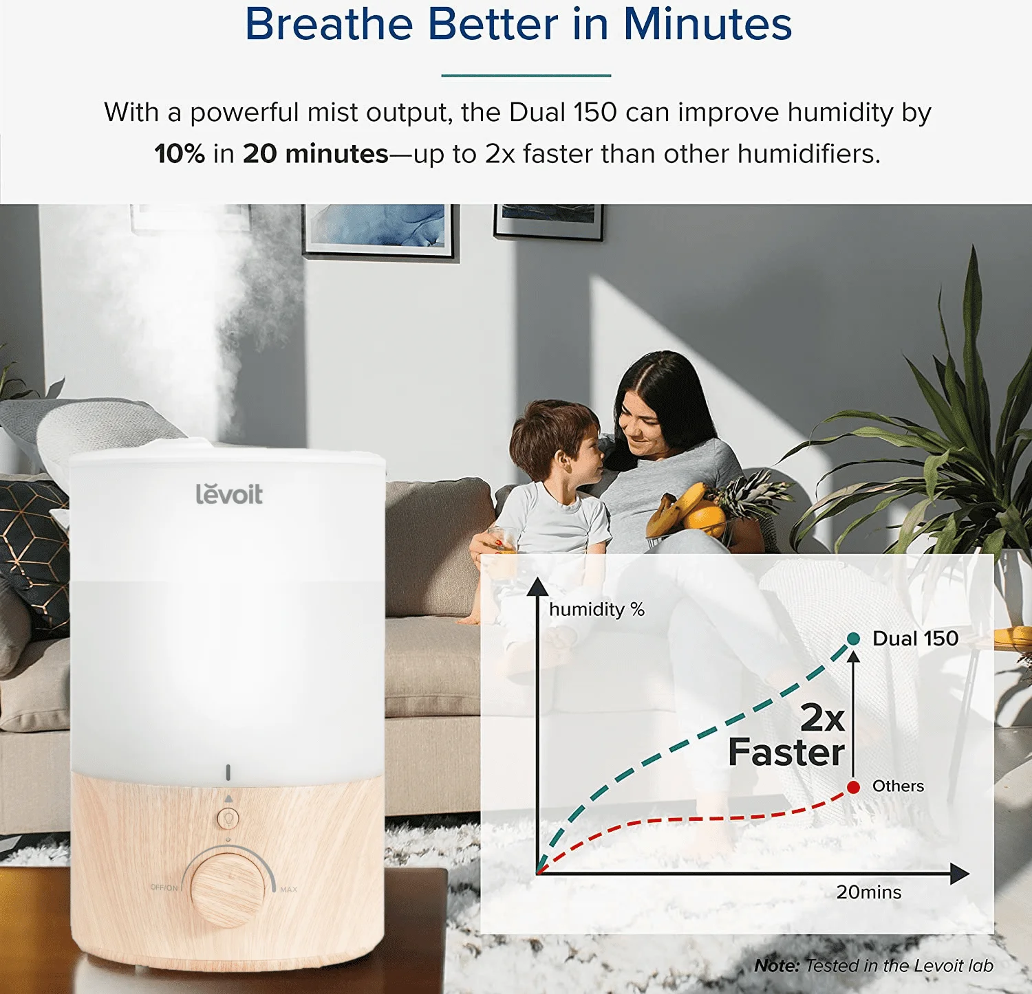 LEVOIT Humidifiers for Bedroom Large Room Home, 6L Top Fill Cool