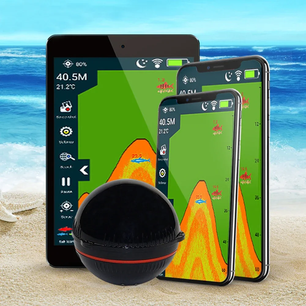 

Wireless Fishfinder Carp Bait Boat Fish Detector Range Finder Sonar for Fishing Goods 2023 Bite Alarm All Sea Sounder Gps Tools