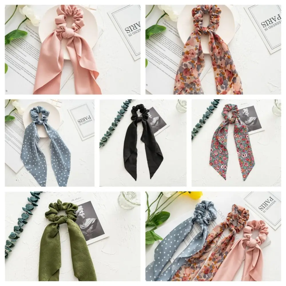 

Ribbon Ink Painting Hair Rope Elegant Printed Scarf Bow Ancient Hair Band Headdress Hair Tie Printing Hair Rope Girl