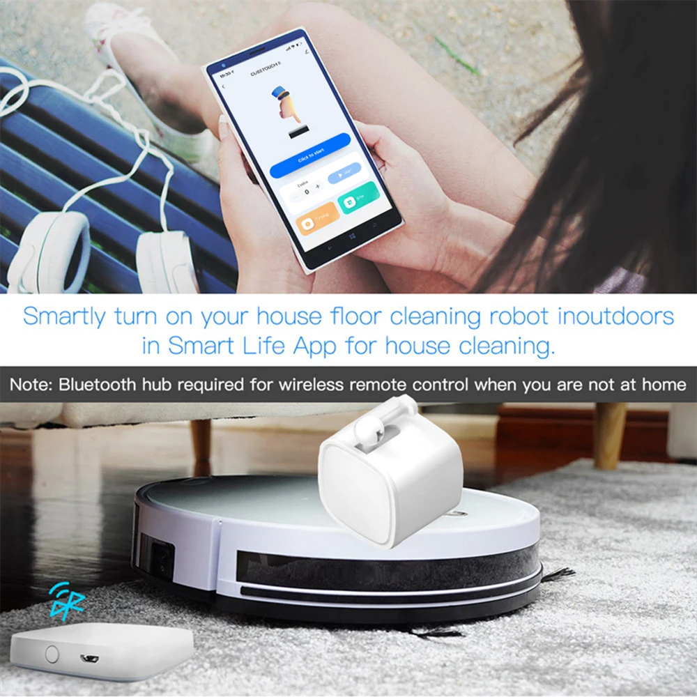 Tuya Bluetooth Finger Robot Switch Button Pusher and Tuya Bluetooth Gateway for