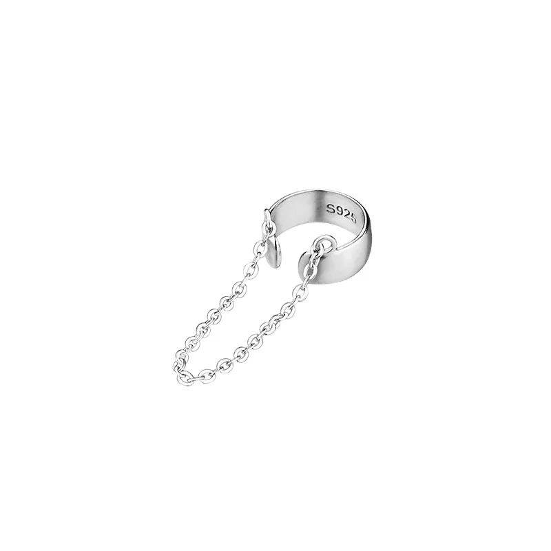 Korean Long Tassel Ear Cuff Earrings for Women Small Fresh C Shaped Ear Bone Clip Chain Dangle ear clip,ear accessories,ear clip earrings,clip earrings
