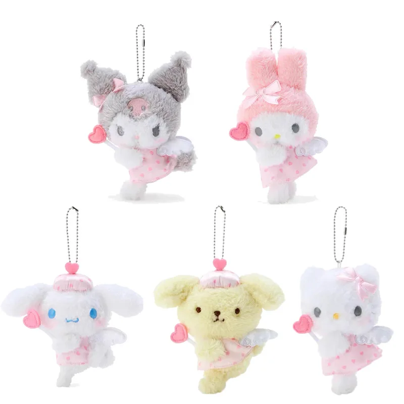 

Angel Love Kuromi Hello Kitty My Melody Cinnamoroll Pillow Cat Kawali Plush Toys Plushie Keychain Stuffed Doll for Kids gift