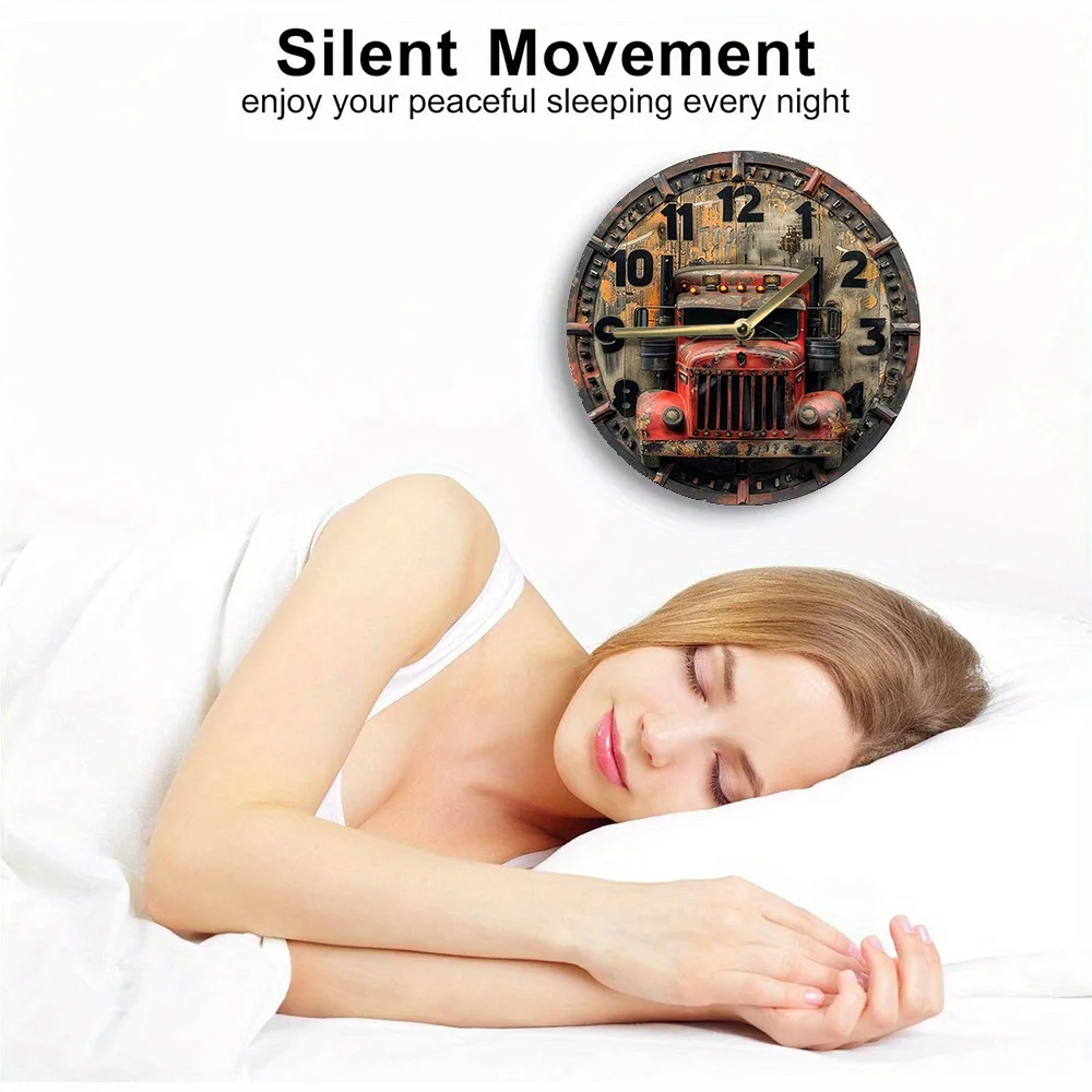 Silent Aluminum Wall Clock With Monster Truck Design - Perfect For Living Room Decor, Pet Lovers & Mother'S Day Gift 5