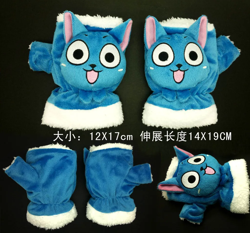 

Fairy Tale Happy Chichken Winter Warm Half Finger Glove Cosplay Accessories Men Women Japanese Anime Cartoon