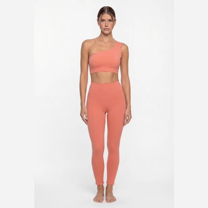 Set Women 2 Pieces Elegant Ballet Pink One-shoulder Lace Beauty Back Sexy Women's Sports Clothing Sets Fitness Yoga Clothing