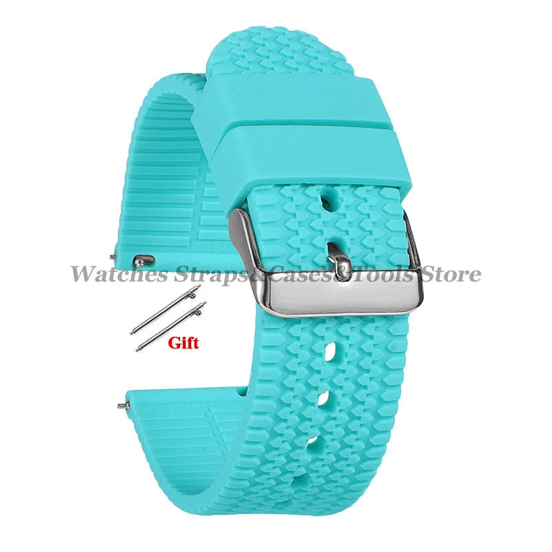 Premium Soft Silicone Quick Release Watch Band - Versatile Rubber Strap in Multiple Sizes
