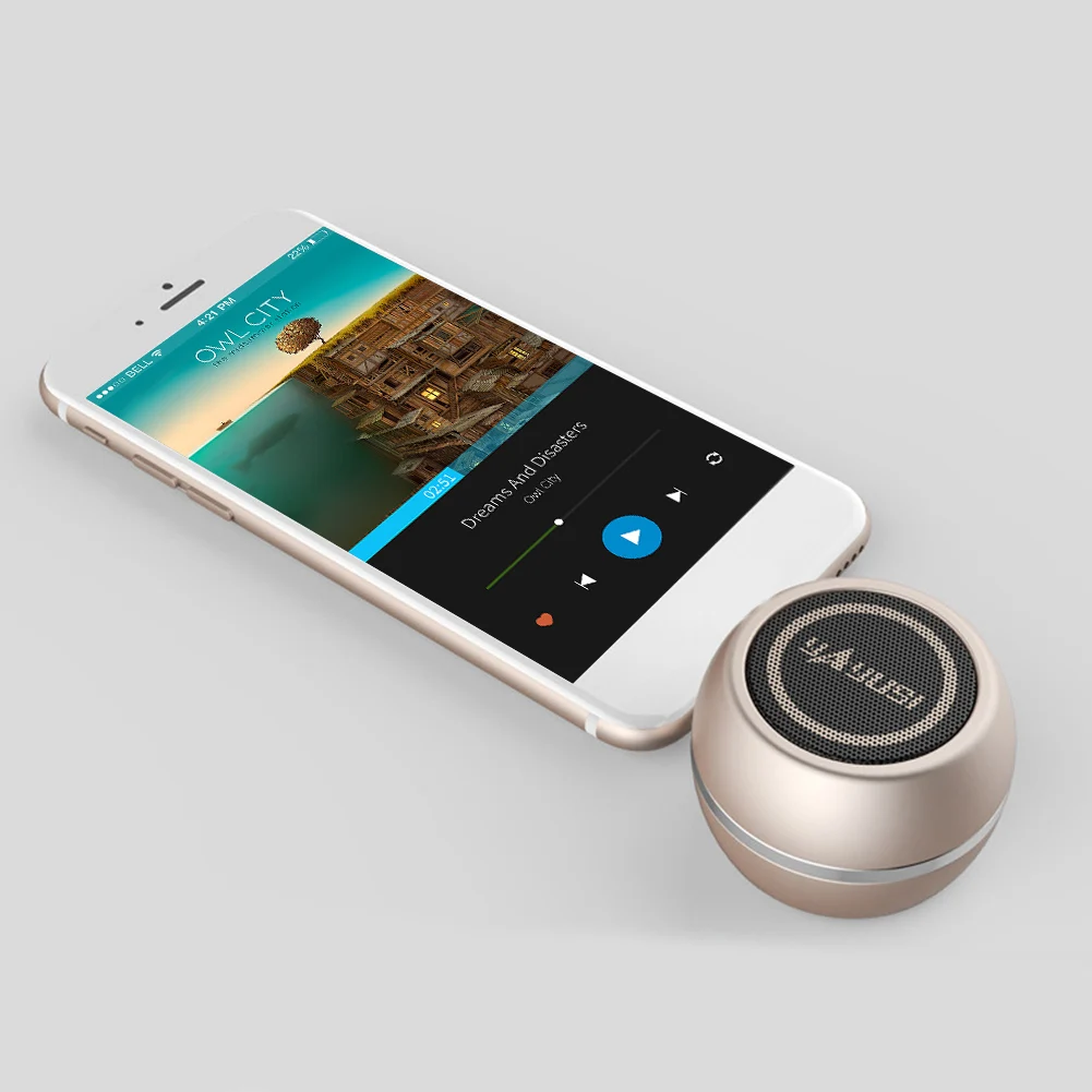 Stereo Music Audio Player 3.5mm AUX Jack Wireless Speaker Built-in Lithium Battery for Phone Notebook Laptop Tablet