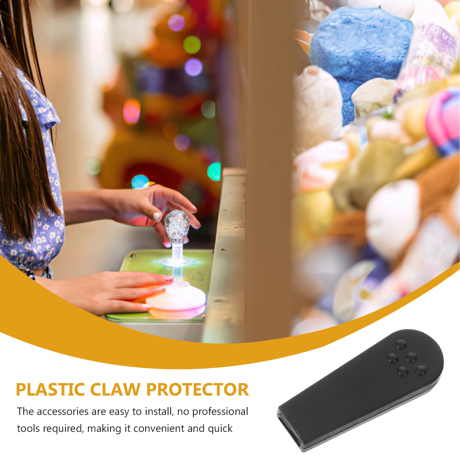 20 Pcs Claw Machine Mini Clip Rubber Cover Gaming Protector Sleeve Parts Vending Machine Claw Protector for Kids Black Child 5