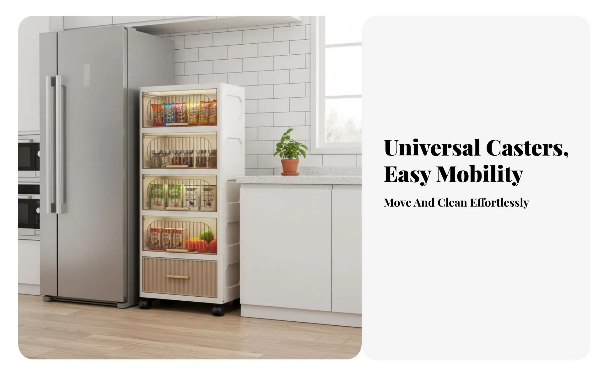 Multi-Tier Organizer hinged-lid reach Wheeled Crevice Cabinet Space Saving Easy Assembly for Students, Kitchen Multi-Tier Organizer hinged-lid reach Wheeled Crevice Cabinet Space Saving Easy Assembly for Students, Kitchen