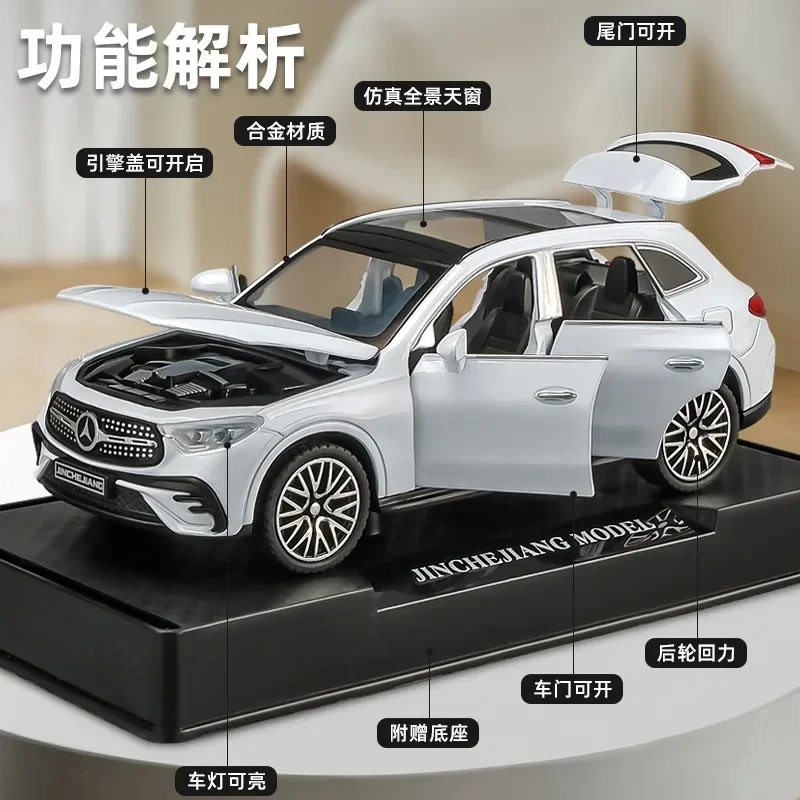 1:32 Mercedes-Benz GLC-400E SUV Alloy Car Model Diecasts Toy car Sound and Light Car Toys Collectibles For Kids Birthday Gifts 3