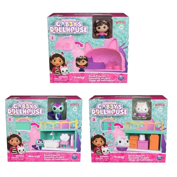 Gabby Dollhouse Cakey Mercat Gabby Room Playset with Pets and Furniture Accessories Mini Figure Collectible Boy Children Toy 1pc